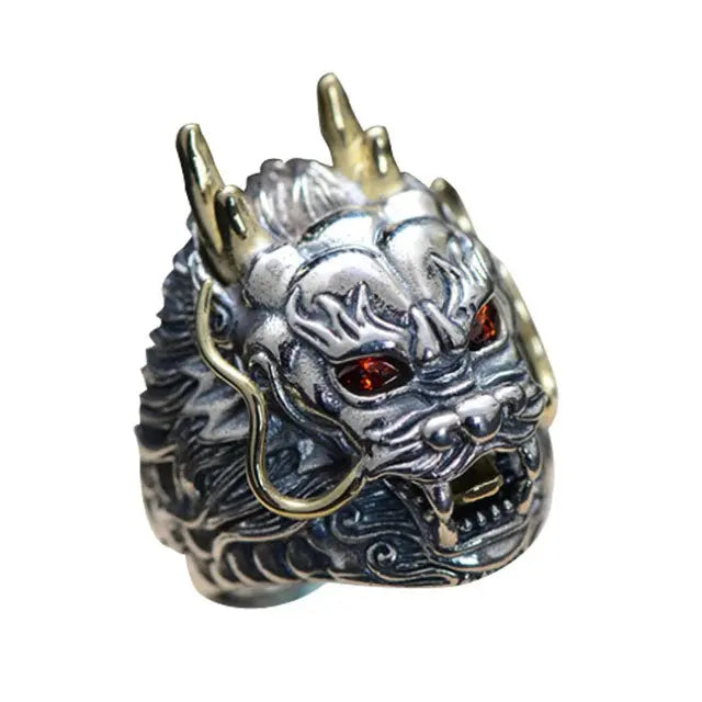 BAGUE DRAGON ARGENT 925 - Viking Héritage