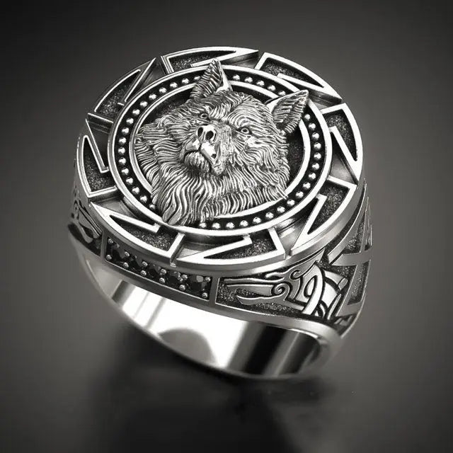 BAGUE TÊTE DE LOUP - Viking Héritage