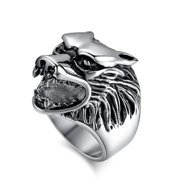 BAGUE TÊTE DE LOUP - Viking Héritage