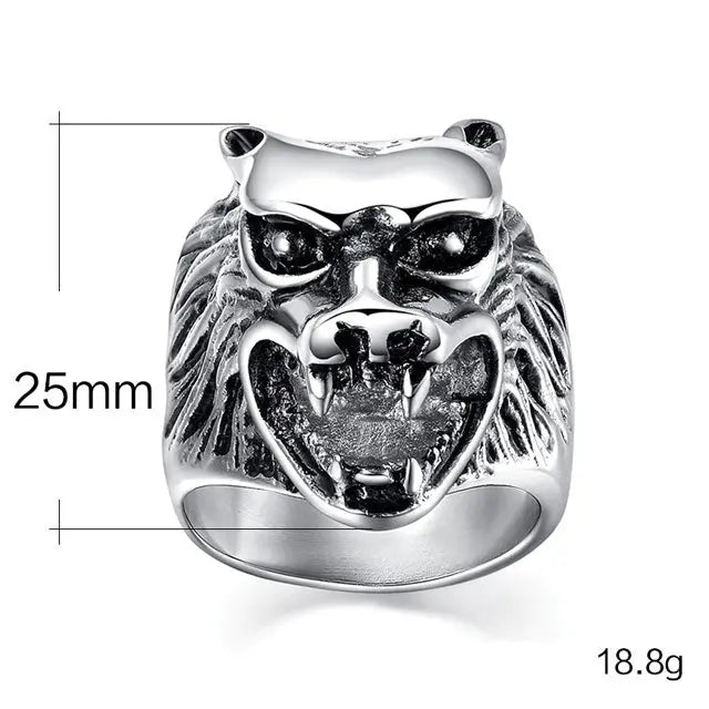 BAGUE TÊTE DE LOUP - Viking Héritage