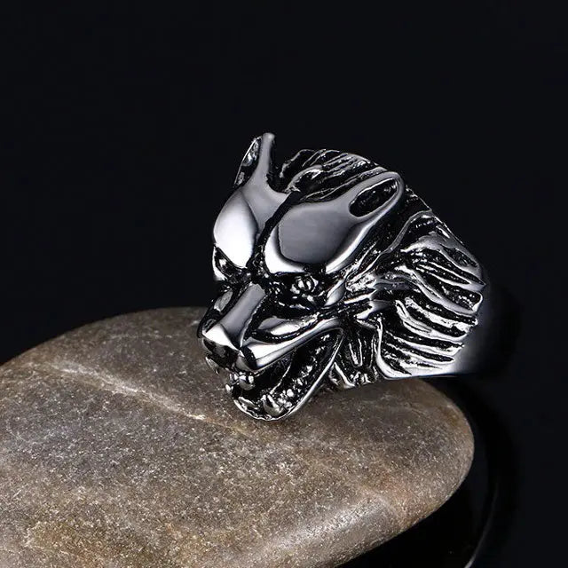 BAGUE TÊTE DE LOUP - Viking Héritage