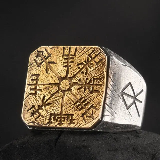 BAGUE VEGVISIR ARGENT - Viking Héritage