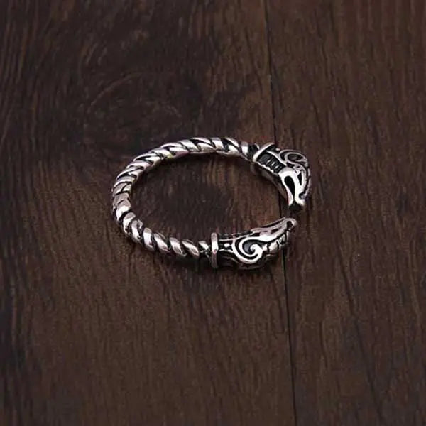 BAGUE VIKING BOUCS DE THOR ARGENT STERLING .925 - Viking Héritage