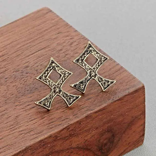 BOUCLES D'OREILLES RUNE OTHALA - Viking Héritage