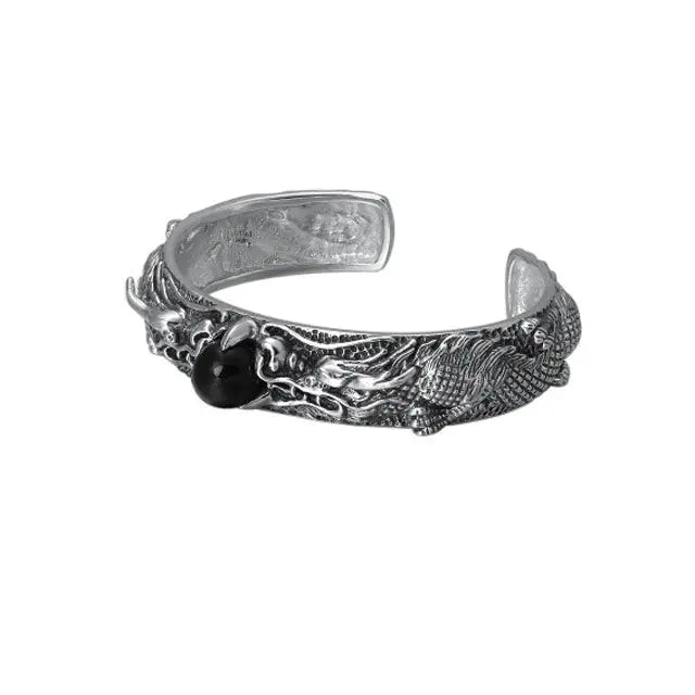 BRACELET DRAGON ARGENT - Viking Héritage