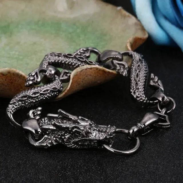 BRACELET DRAGON GÉANT JǪRMUNGANDR - Viking Héritage