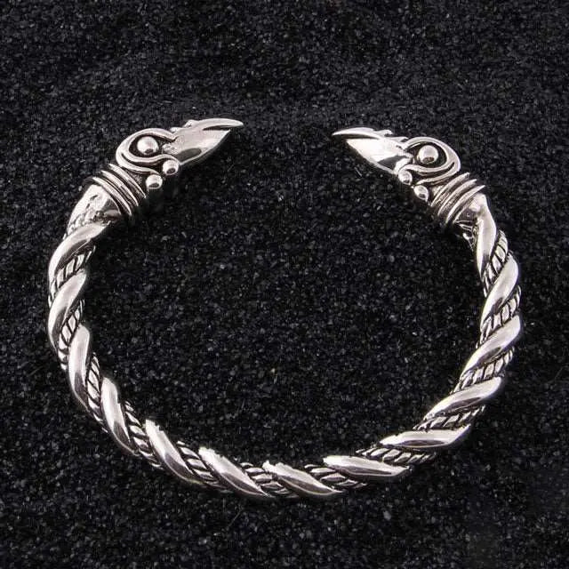 BRACELET HUGIN ET MUNIN ARGENT - Viking Héritage