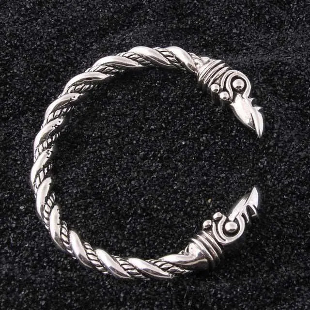 BRACELET HUGIN ET MUNIN ARGENT - Viking Héritage