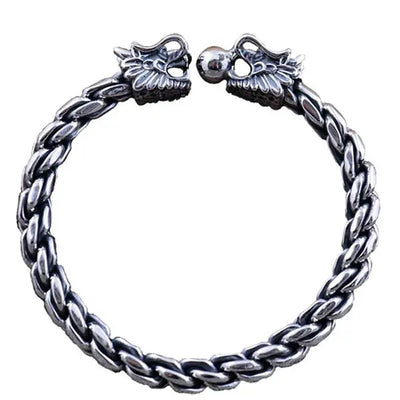 BRACELET JÖRMUNGANDR - ARGENT MASSIF - Viking Héritage