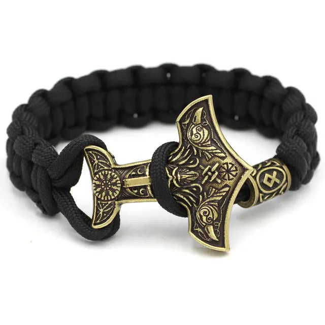 BRACELET MJOLNIR BRONZE - RUNES OTHALA - Viking Héritage