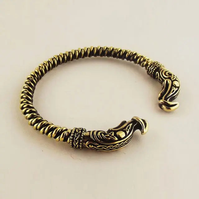 BRACELET RAGNAR LOTHBROK VIKINGS BRONZE MASSIF - Viking Héritage