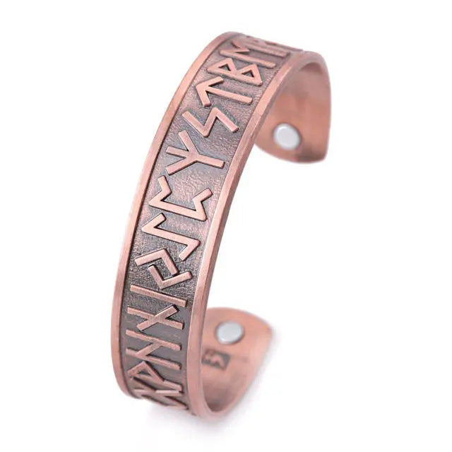 BRACELET RUNES - CUIVRE ANTIQUE - Viking Héritage