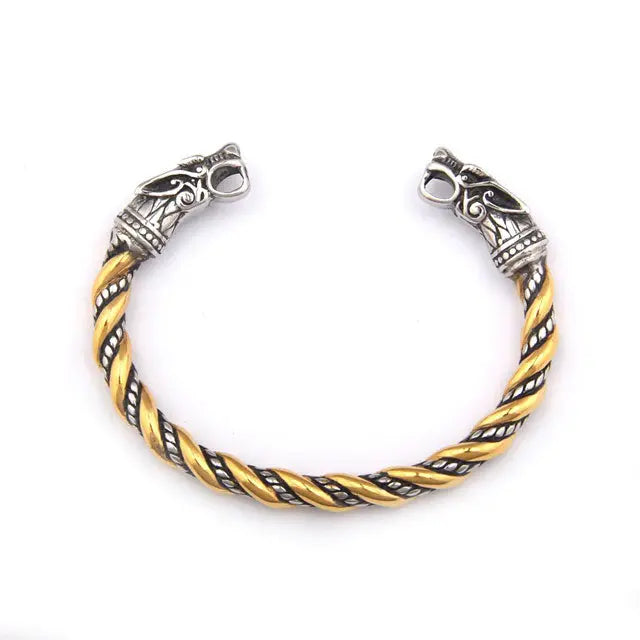 BRACELET TORSADÉ LOUP GERI ET FREKI - Viking Héritage