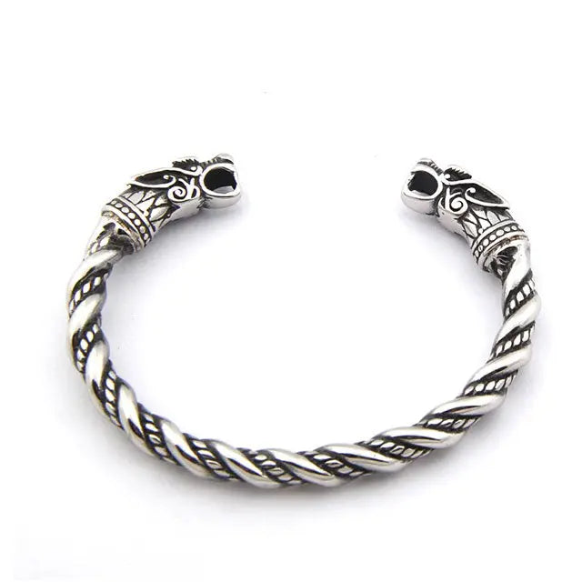 BRACELET TORSADÉ LOUP GERI ET FREKI - Viking Héritage