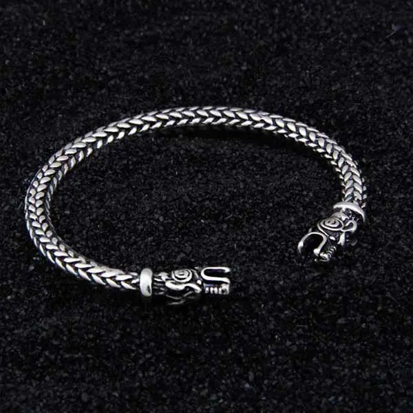 BRACELET VIKING GERI ET FREKI ARGENT STERLING .925 - Viking Héritage