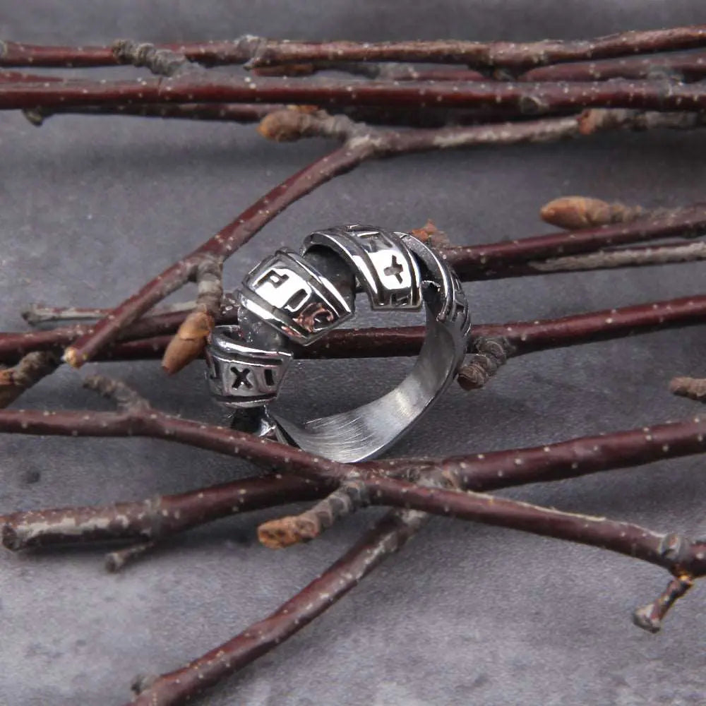 Bague Spirale Runes - Viking Héritage