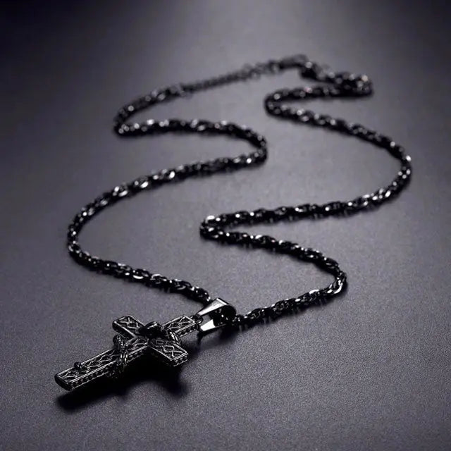 COLLIER CROIX SERPENT - Viking Héritage