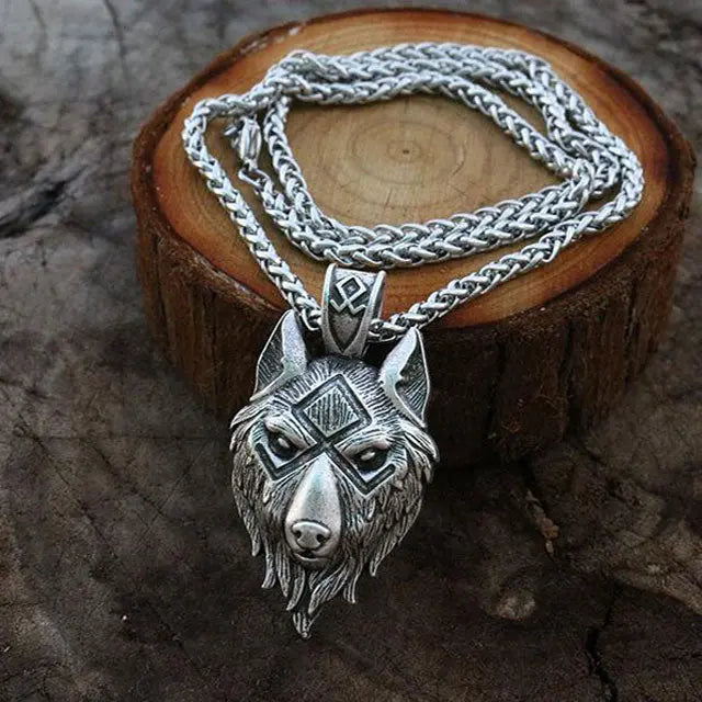 COLLIER LOUP FENRIR - RUNE OTHALA - Viking Héritage