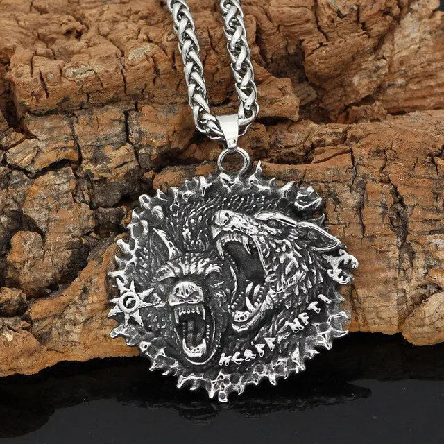 COLLIER LOUP GERI ET FREKI - Viking Héritage