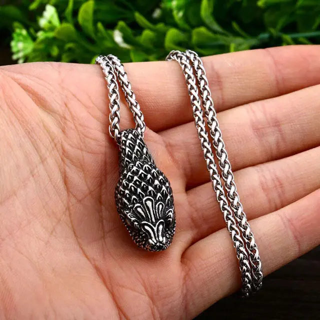 COLLIER TÊTE DE SERPENT - Viking Héritage