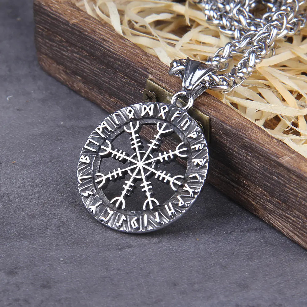 Collier Aegishjalmur et Vegvisir - Viking Héritage