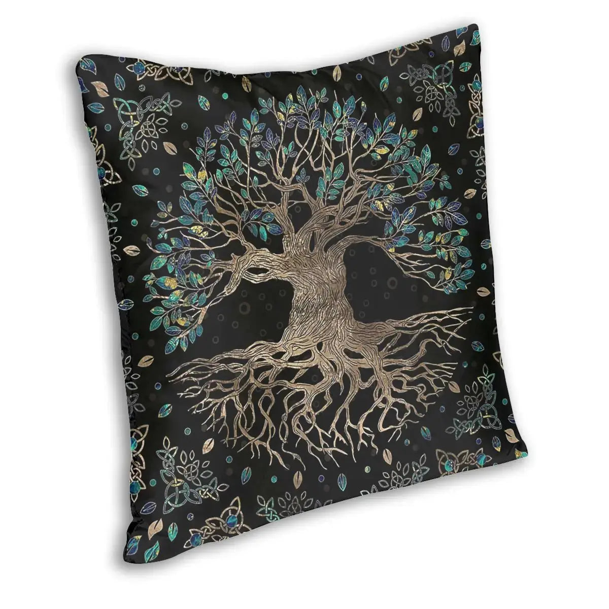 Housse de Coussin Luxe - Arbre de vie Viking - Viking Héritage