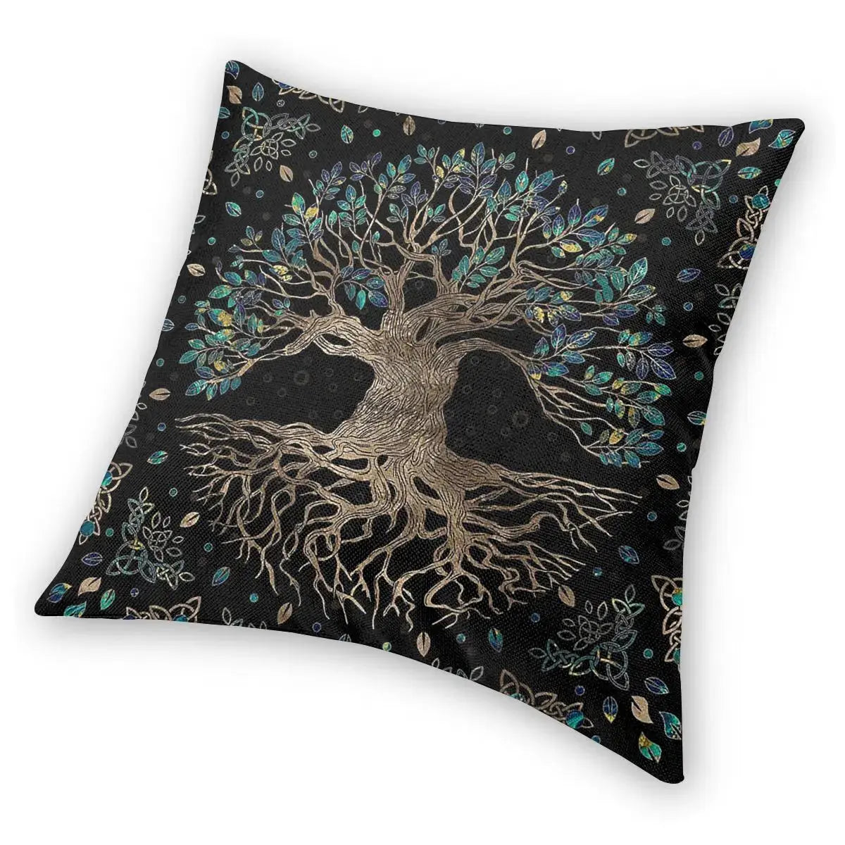 Housse de Coussin Luxe - Arbre de vie Viking - Viking Héritage