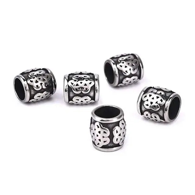 LOT DE 5 PERLES NŒUD CELTIQUE - Viking Héritage