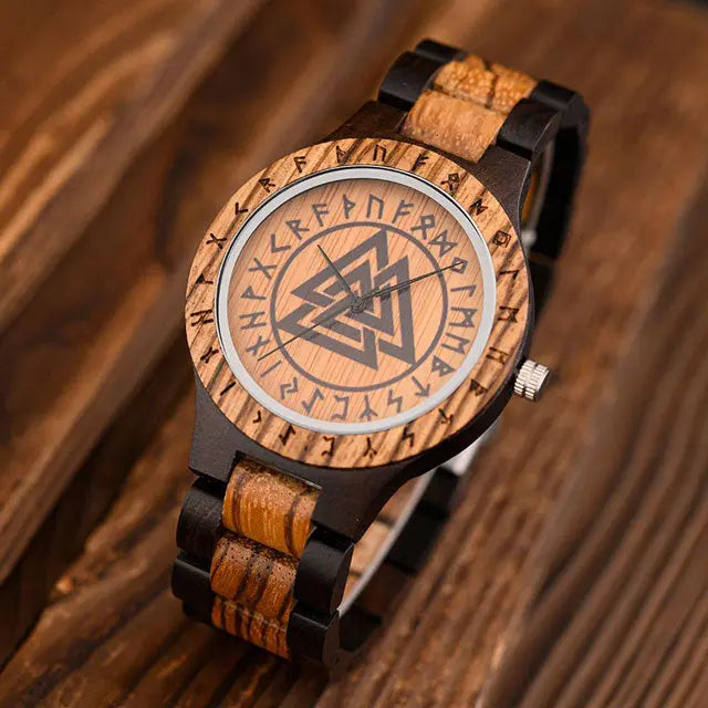 MONTRE EN BOIS VALKNUT - Viking Héritage