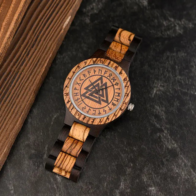 MONTRE EN BOIS VALKNUT - Viking Héritage