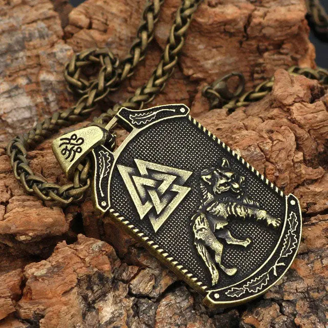 PENDENTIF LOUP FENRIR - VALKNUT - Viking Héritage