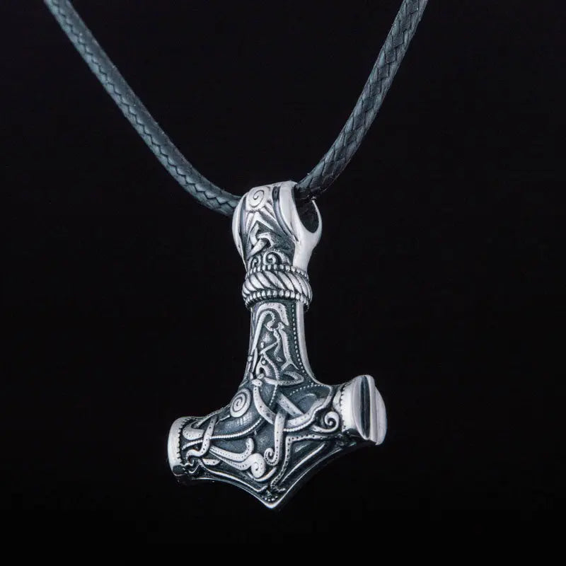 PENDENTIF VIKING MARTEAU DE THOR EN ARGENT STERLING .925 - Viking Héritage