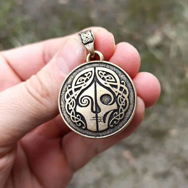 Pendentif Hel en Bronze Massif - Viking Héritage