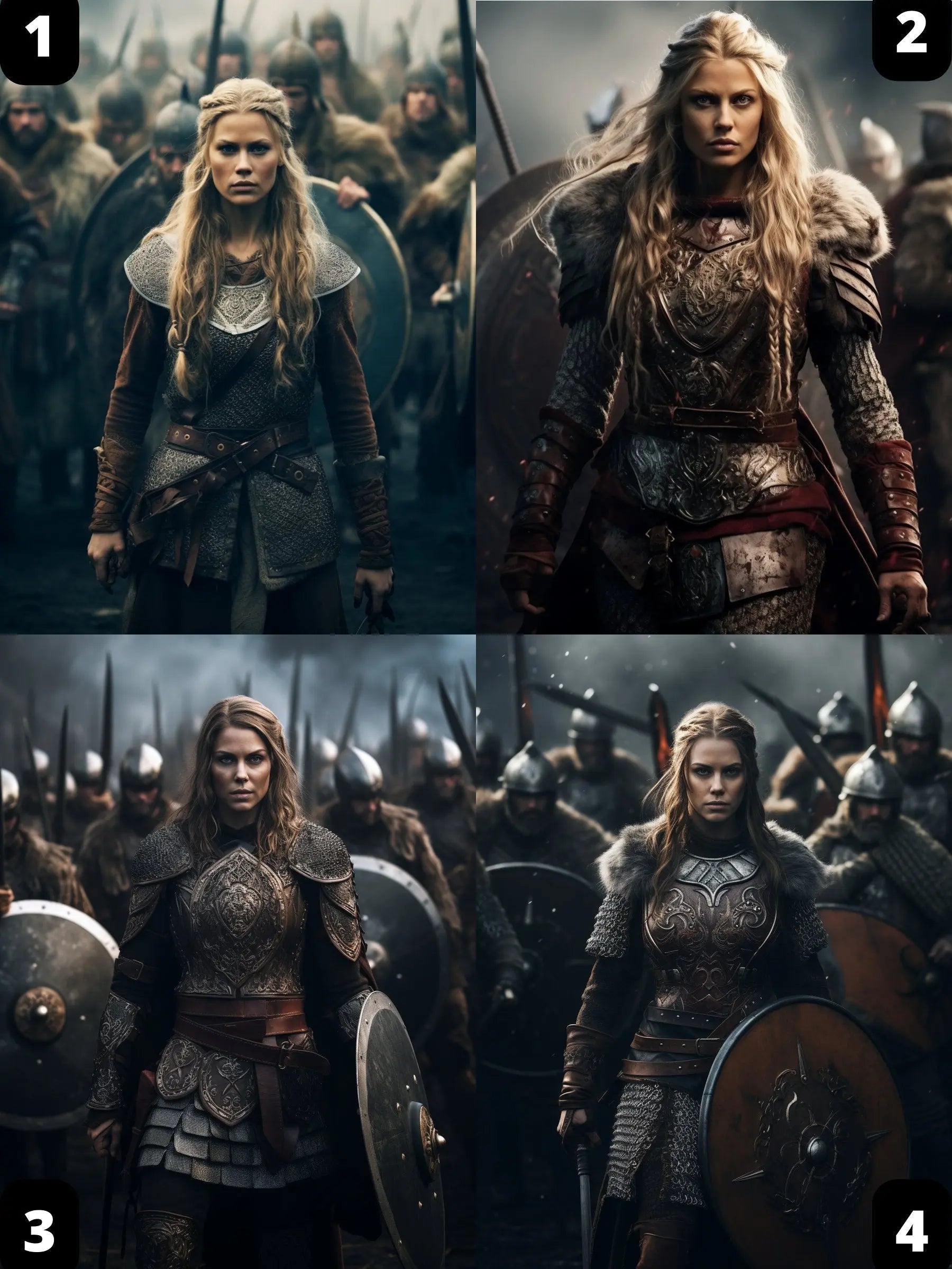 Portrait Personnalisé - Femme Viking - Viking Héritage