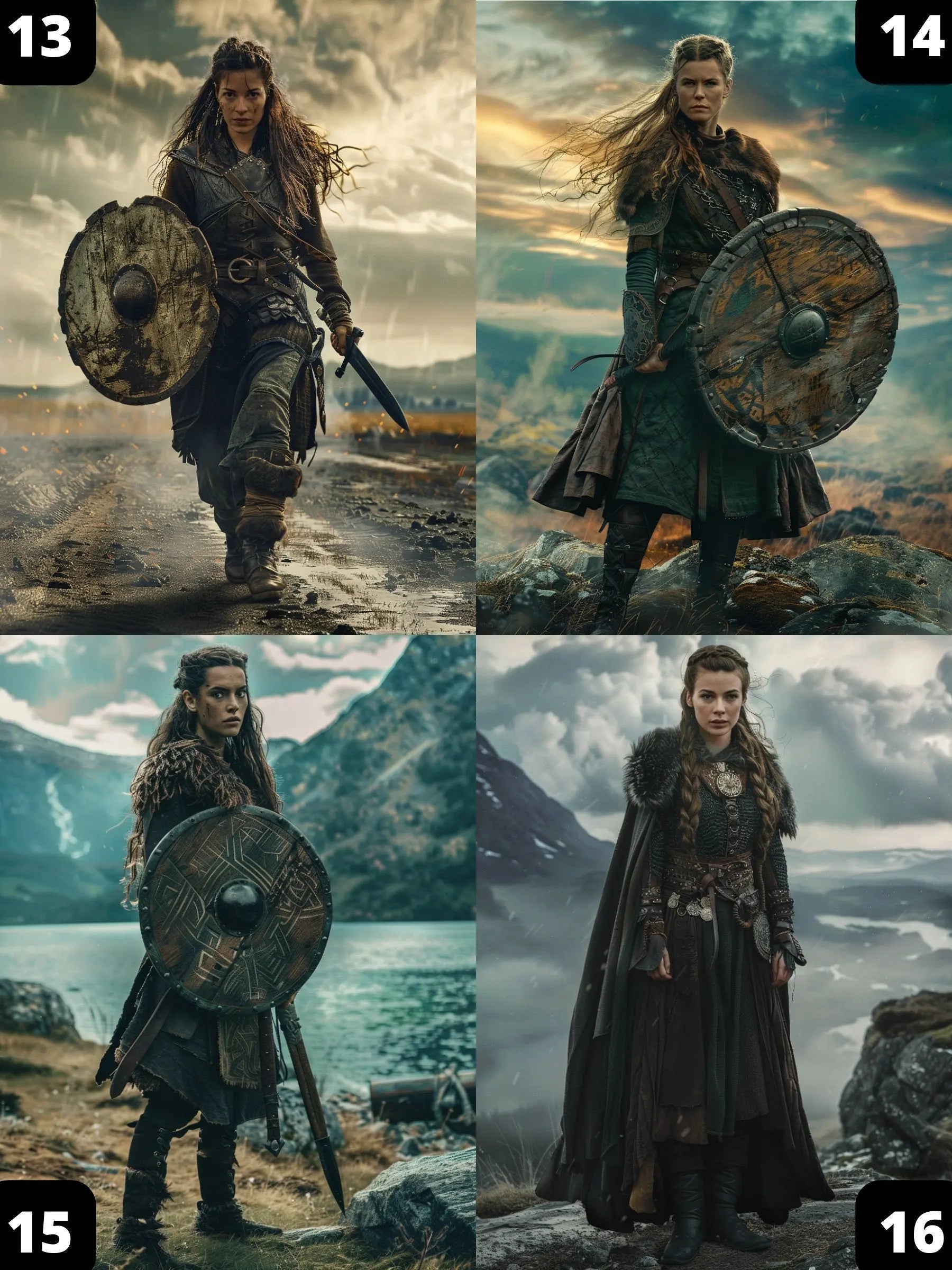 Portrait Personnalisé - Femme Viking - Viking Héritage