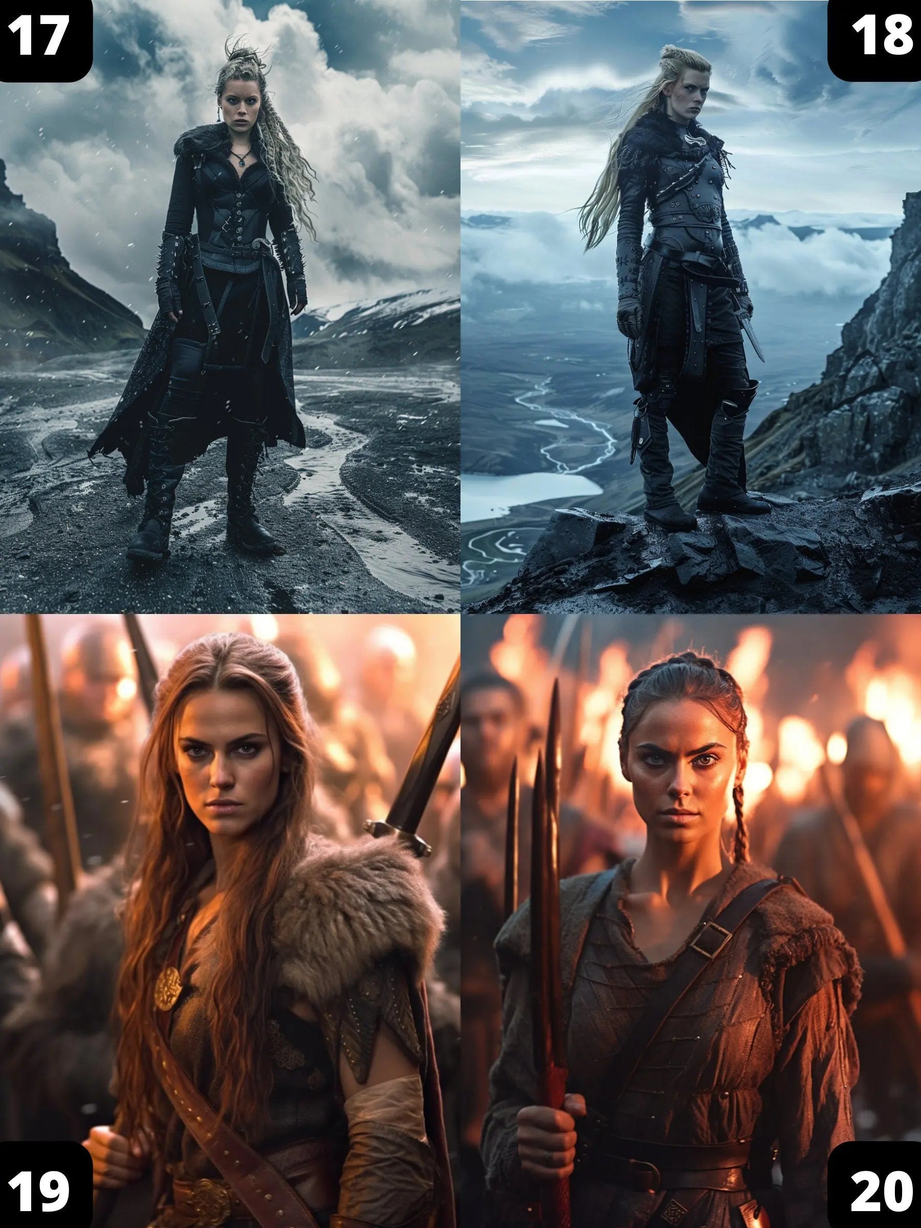 Portrait Personnalisé - Femme Viking - Viking Héritage