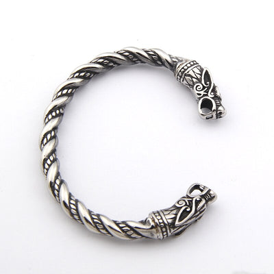 Bracelet Torsadé Loup Geri et Freki | Viking Héritage