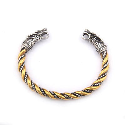 Bracelet Torsadé Loup Geri et Freki | Viking Héritage