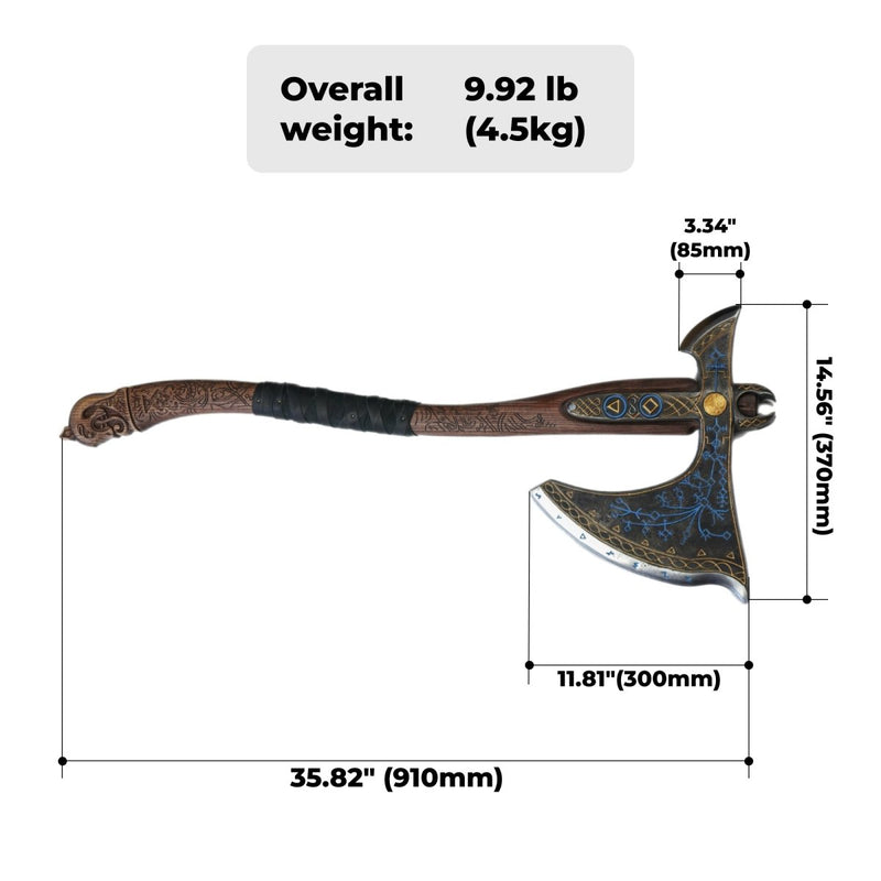 Hache Leviathan de Kratos Forgée à la Main