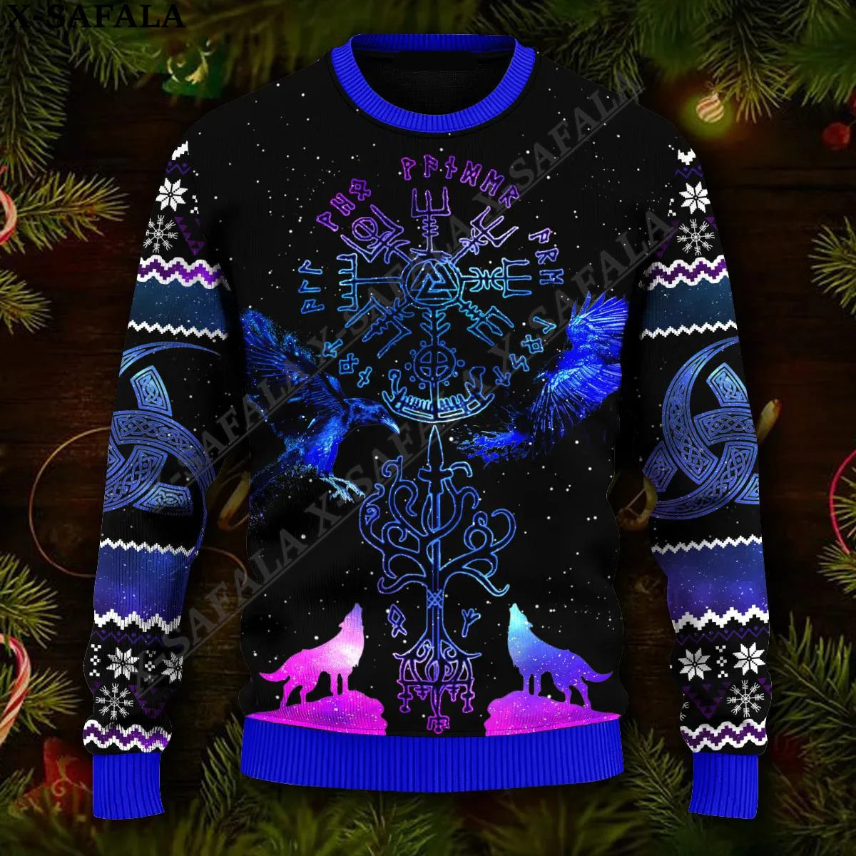 Pull de Noël Loup Nordique